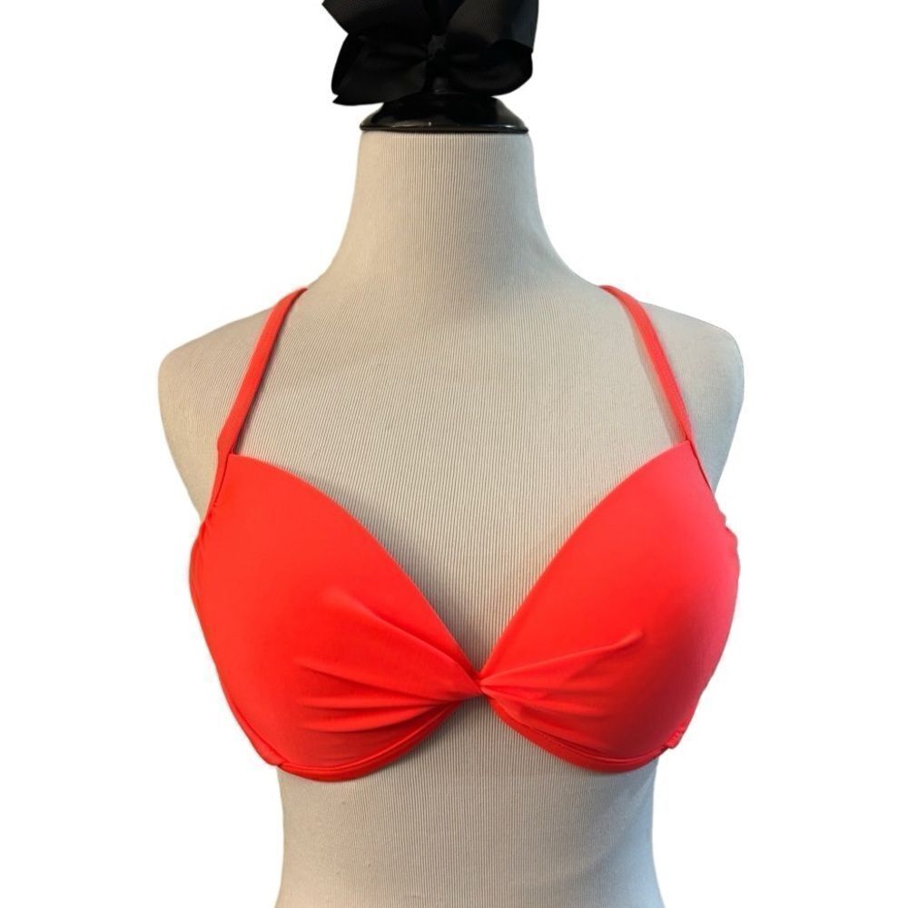 NWOT Hot Water Bright Orange Swim Bra